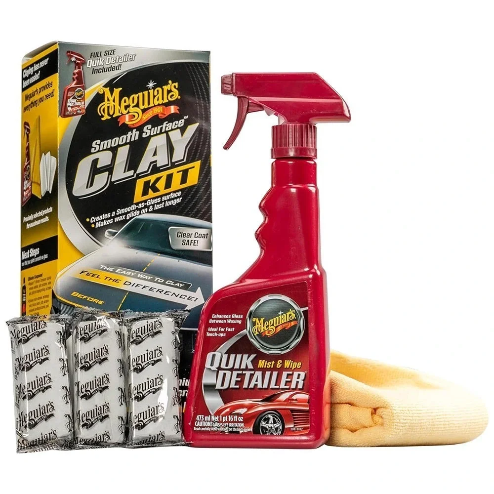 Meguiar's Smooth Surface Clay Kit - Safe And Easy Car Claying NEW Wax Glide ON